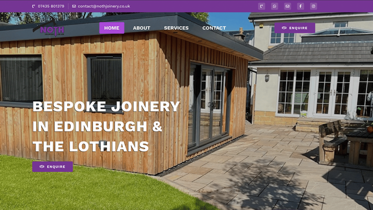 Websites for Joiners & Trades Edinburgh